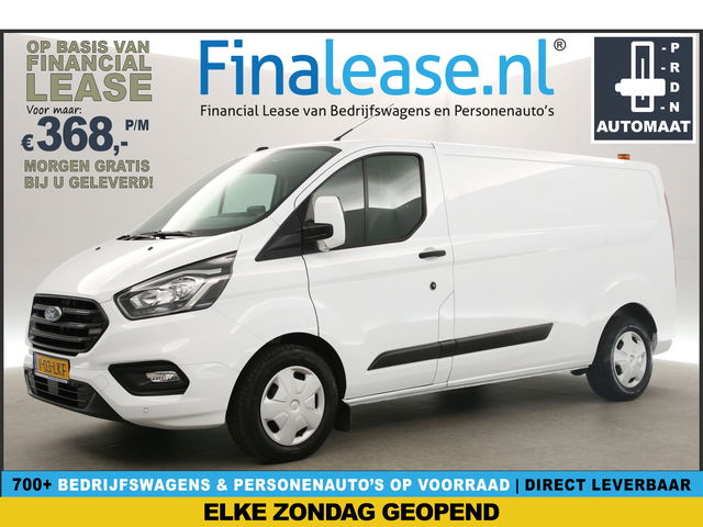 Ford Transit Custom - 2.0 Ecoblue L2H1 Automaat Airco LED Camera Cruise Carplay Trekhaak PDC 3 Persoons Traanplaat 