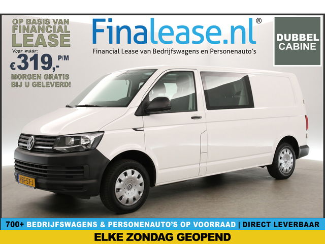 Volkswagen Transporter - 2.0 TDI L2H1 Dubbele Cabine Airco Cruise 6 Persoons Elektrpakket Sidebar Trekhaak 