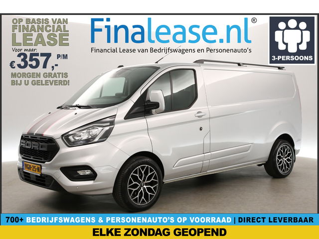 Ford Transit Custom - 300 2.0 TDCI L2H1 Striping Airco Carplay Cruise Navigatie PDC 18&quot;LMV 3 Persoons Trekhaak 