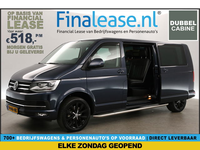 Volkswagen Transporter - 2.0 TDI L2H1 | Dubbele Cabine | 5 Persoons | 204PK DSG Automaat Camera Carplay LED 2xSchuifdeur Airco Cruise Trekhaak Leder Navi 18&quot;LMV PDC 