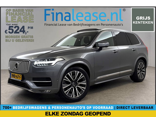 Volkswagen XC90 - D5 Inscription | Grijs Kenteken | 236PK 360 Camera Pano LED Sfeer 2700KG Trekgew. Trekhaak b&amp;w Memory Head up Virtual Carplay Cruise Clima Navi Leder PDC 20&quot;LMV 